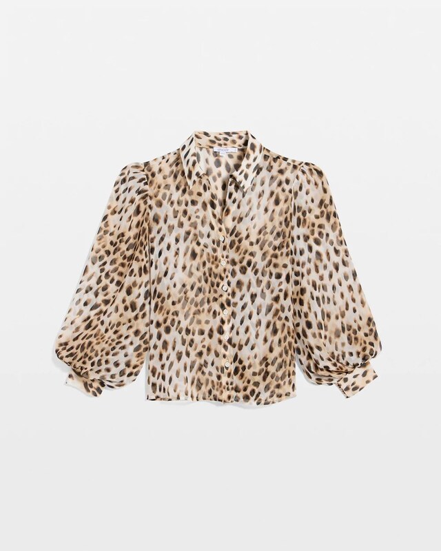 Georgette Animal Print Blouse - image 5